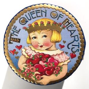 Mary Engelbreit The Queen of Hearts Round Trinket Box Pooch & Sweetheart 32846